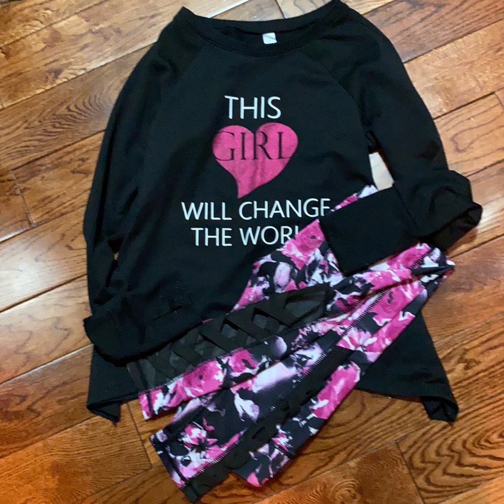 🎉SOLD🎉EUC GIRLS YOGA ATHLETIC LEISURE SET